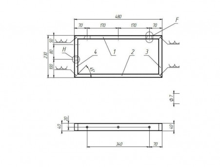 Столешница «MarkaOne» Grunge Loft 100, Бетон Светлый без Раковины (4604613348496)