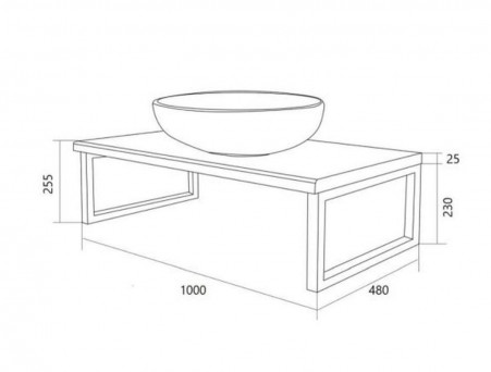 Столешница «MarkaOne» Grunge Loft 100, Бетон Светлый без Раковины (4604613348496)